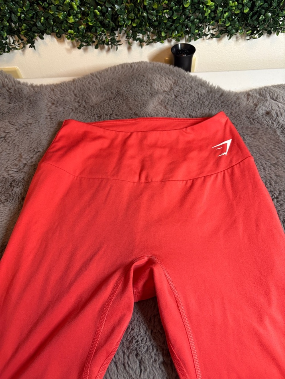 Gymshark Coral-Red High-Waist Active Leggings Size Small - Picture 2 of 6